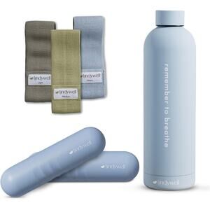 Home Pilates Equipment -3 Colors Fabric Resistance Bands, Insulated Water Bottle